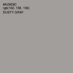 #A29E9C - Dusty Gray Color Image